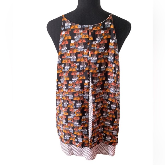 Anthropologie Porridge Layered Suitcase Tank Top Women Medium Split Back - Picture 3 of 11